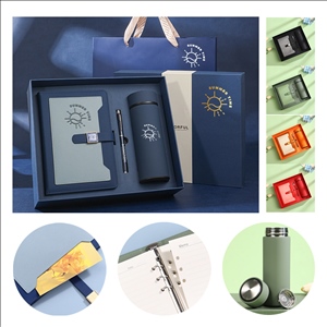 3-in-1 A5 PU Leather Notebook Gift Set